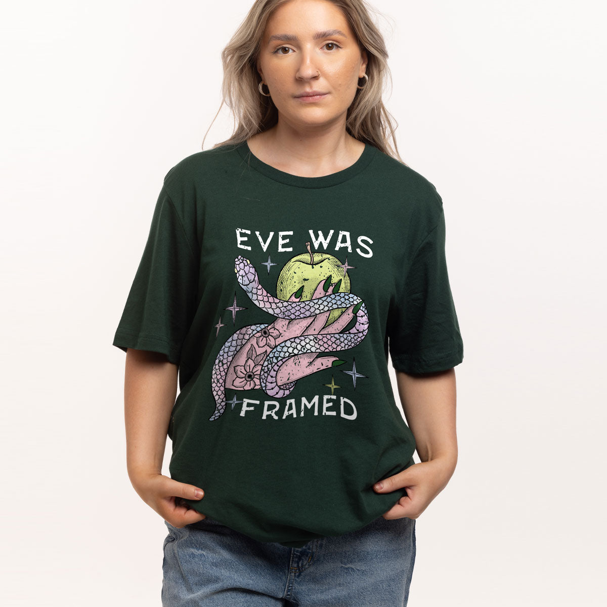 Eve Was Framed T-Shirt-Feminist Apparel, Feminist Clothing, Feminist T Shirt, BC3001-The Spark Company