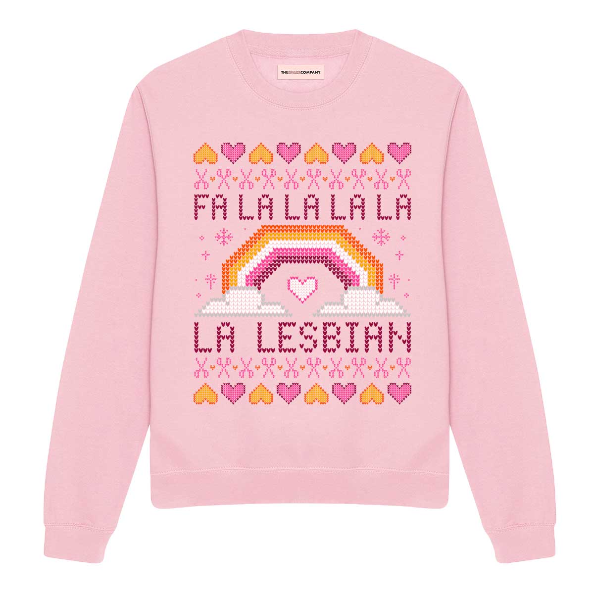 Fa-La-La Lesbian Ugly Christmas Jumper-Feminist Apparel, Feminist Clothing, Feminist Sweatshirt, JH030-The Spark Company