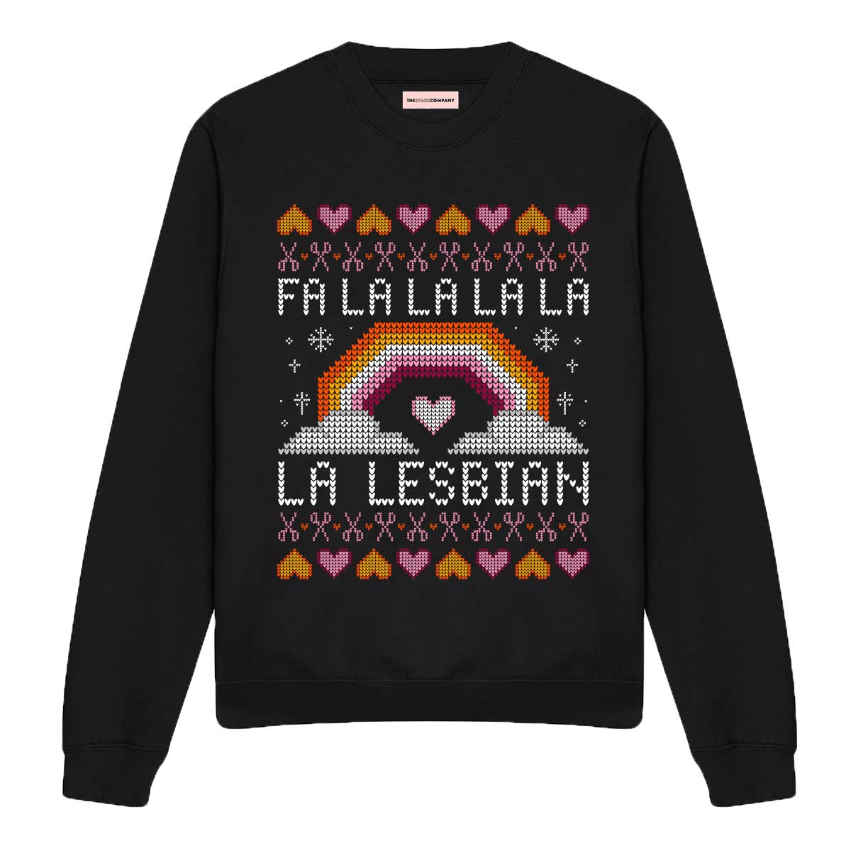 Fa-La-La Lesbian Ugly Christmas Jumper-Feminist Apparel, Feminist Clothing, Feminist Sweatshirt, JH030-The Spark Company