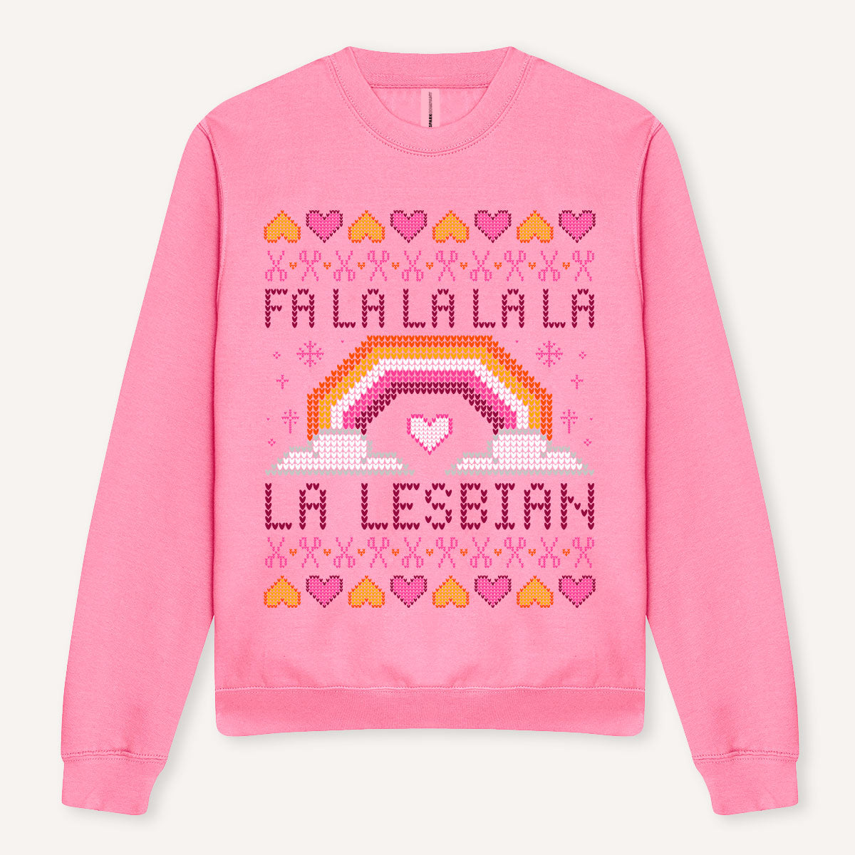 Fa-La-La Lesbian Ugly Christmas Jumper-Feminist Apparel, Feminist Clothing, Feminist Sweatshirt, JH030-The Spark Company