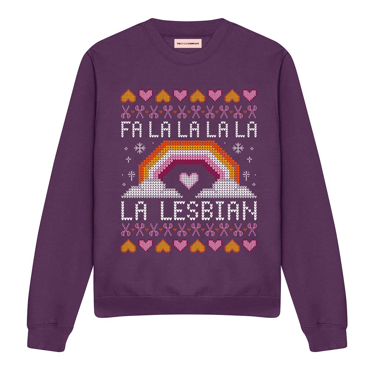 Fa-La-La Lesbian Ugly Christmas Jumper-Feminist Apparel, Feminist Clothing, Feminist Sweatshirt, JH030-The Spark Company