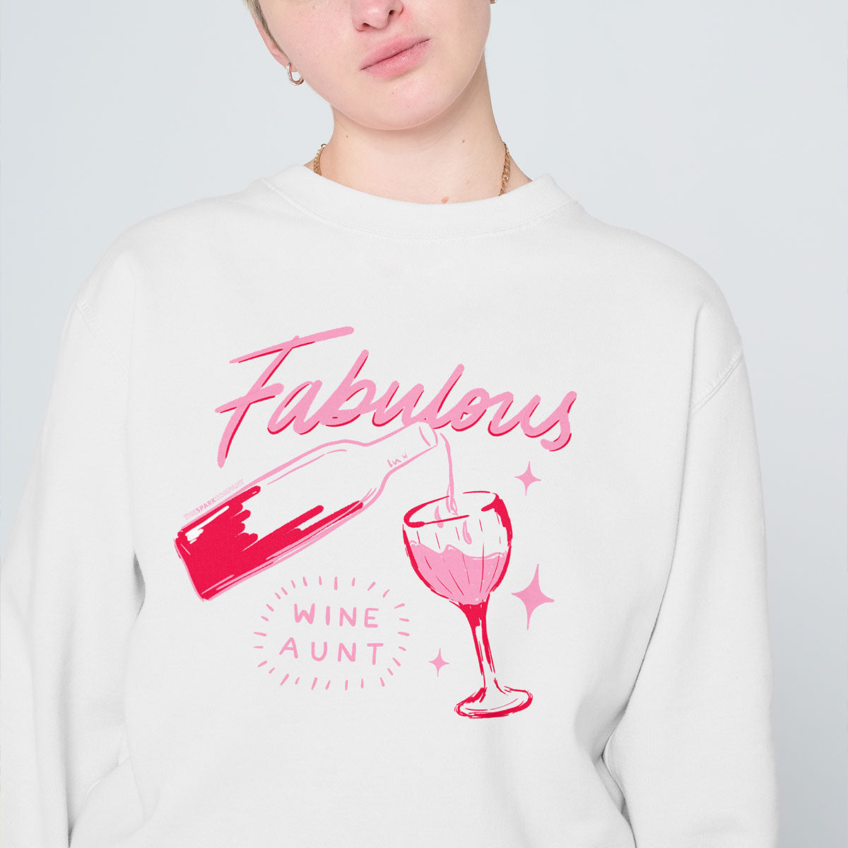 Family Goals: Fabulous Wine Aunt Sweatshirt-Feminist Apparel, Feminist Clothing, Feminist Sweatshirt, JH030-The Spark Company