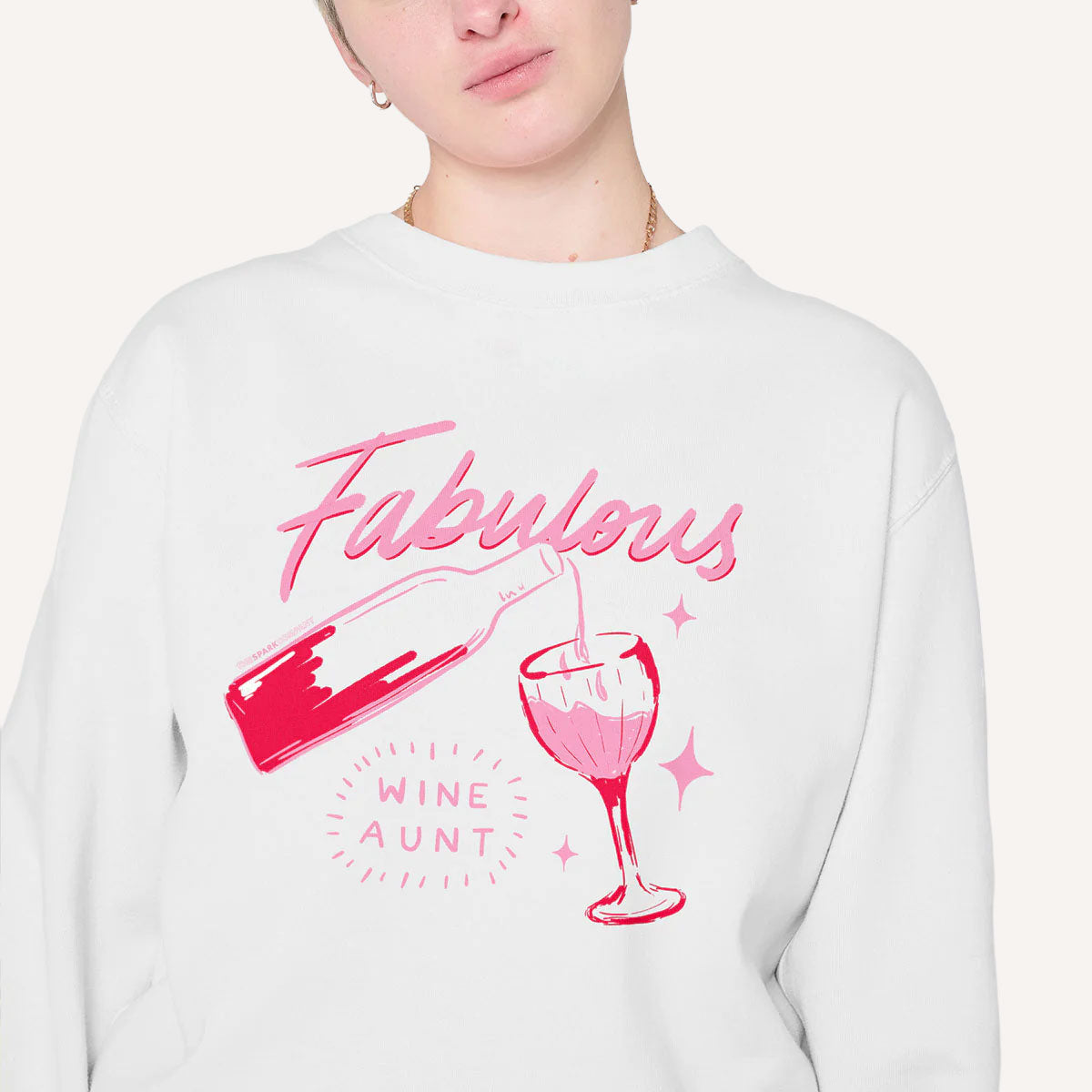 Family Goals: Fabulous Wine Aunt Sweatshirt-Feminist Apparel, Feminist Clothing, Feminist Sweatshirt, JH030-The Spark Company
