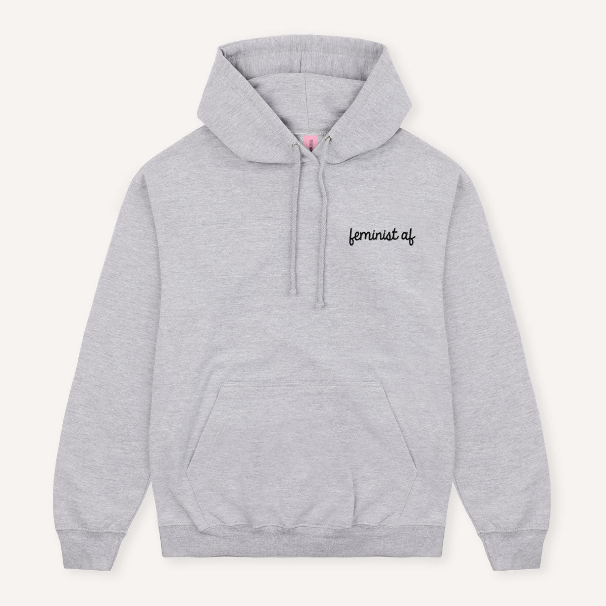 Feminist AF Embroidered Hoodie-Feminist Apparel, Feminist Clothing, Feminist Hoodie, JH001-The Spark Company