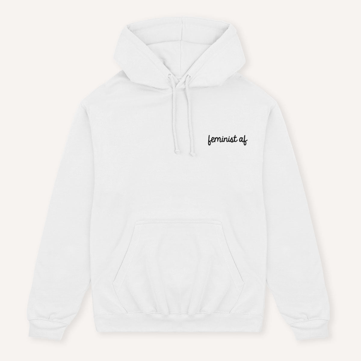 Feminist AF Embroidered Hoodie-Feminist Apparel, Feminist Clothing, Feminist Hoodie, JH001-The Spark Company