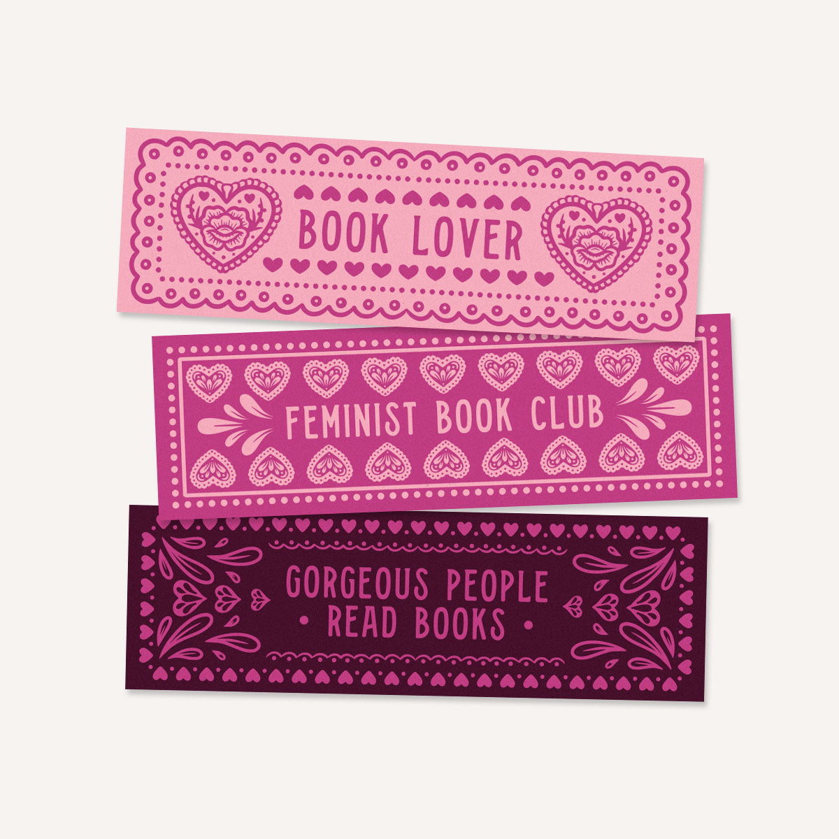 Feminist Book Club Bookmarks (3 Pack)-Feminist Apparel, Feminist Gift, Feminist Bookmark-The Spark Company