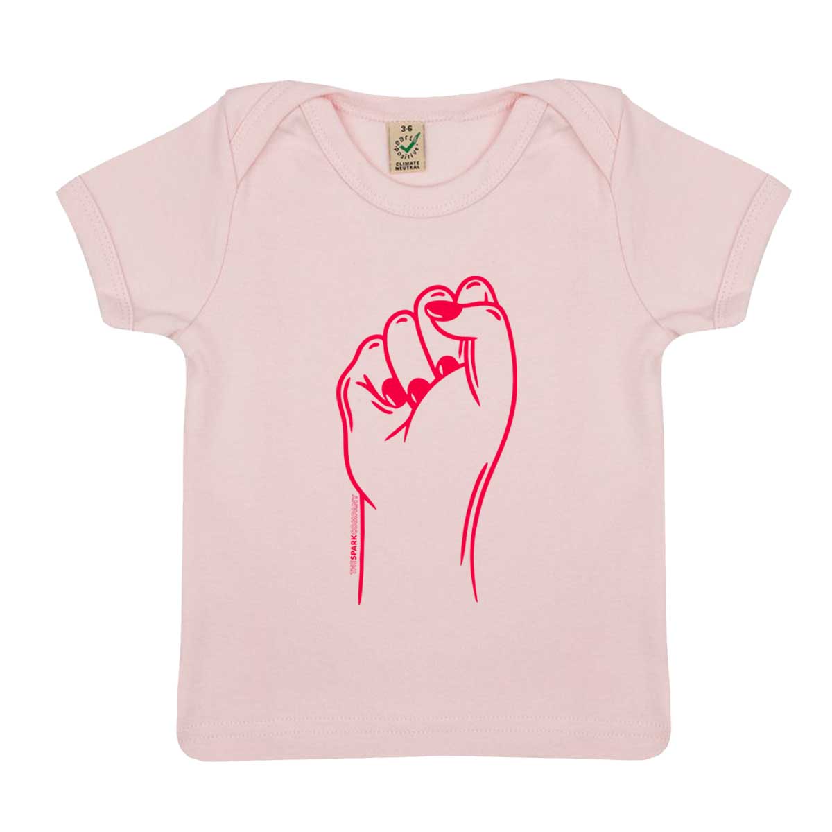 Feminist Fist Baby T-Shirt-Feminist Apparel, Feminist Clothing, Feminist Baby T Shirt, EPB01-The Spark Company