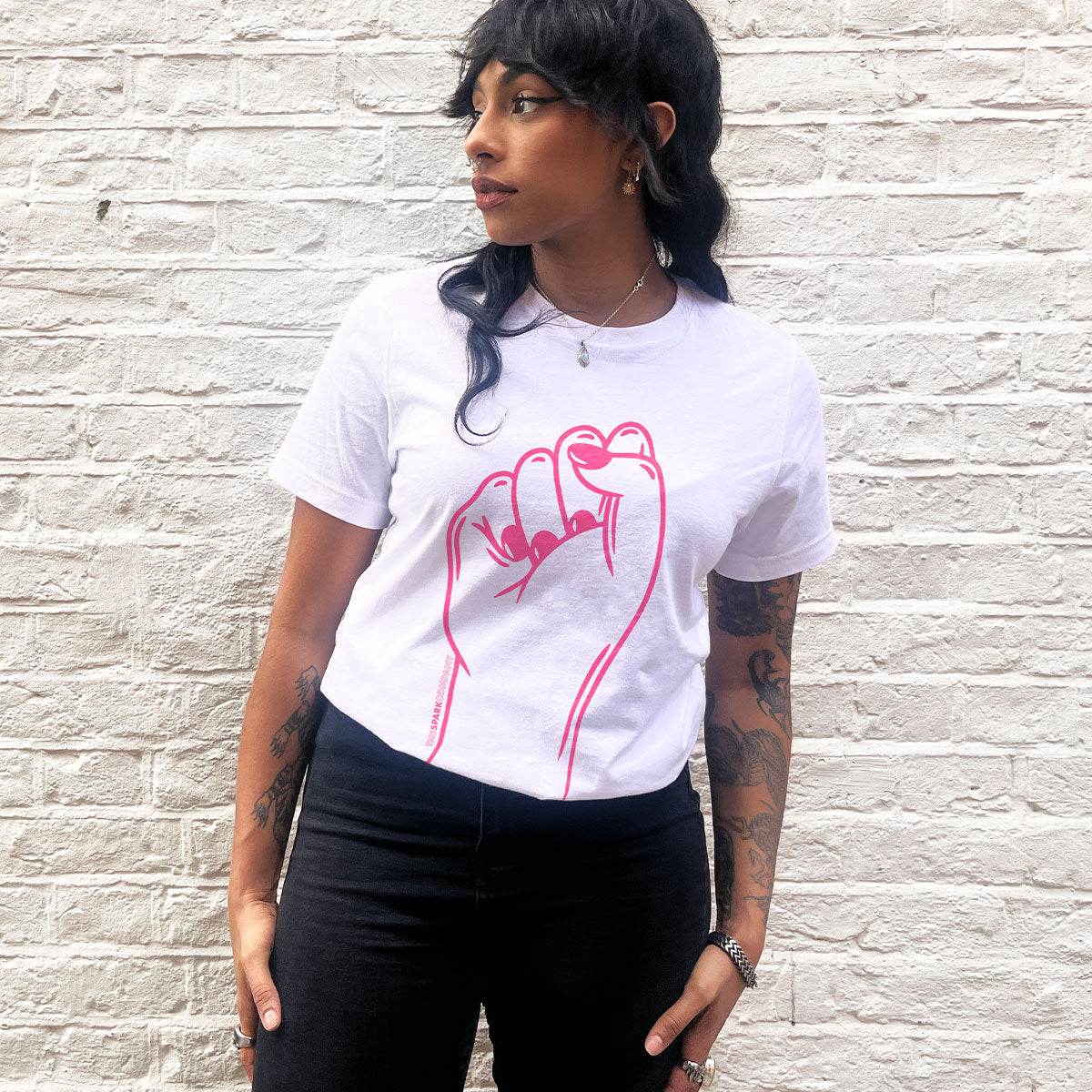 Feminist Fist T-Shirt-Feminist Apparel, Feminist Clothing, Feminist T Shirt, BC3001-The Spark Company