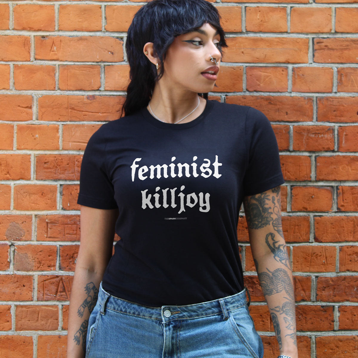 Feminist Killjoy T-Shirt-Feminist Apparel, Feminist Clothing, Feminist T Shirt, BC3001-The Spark Company