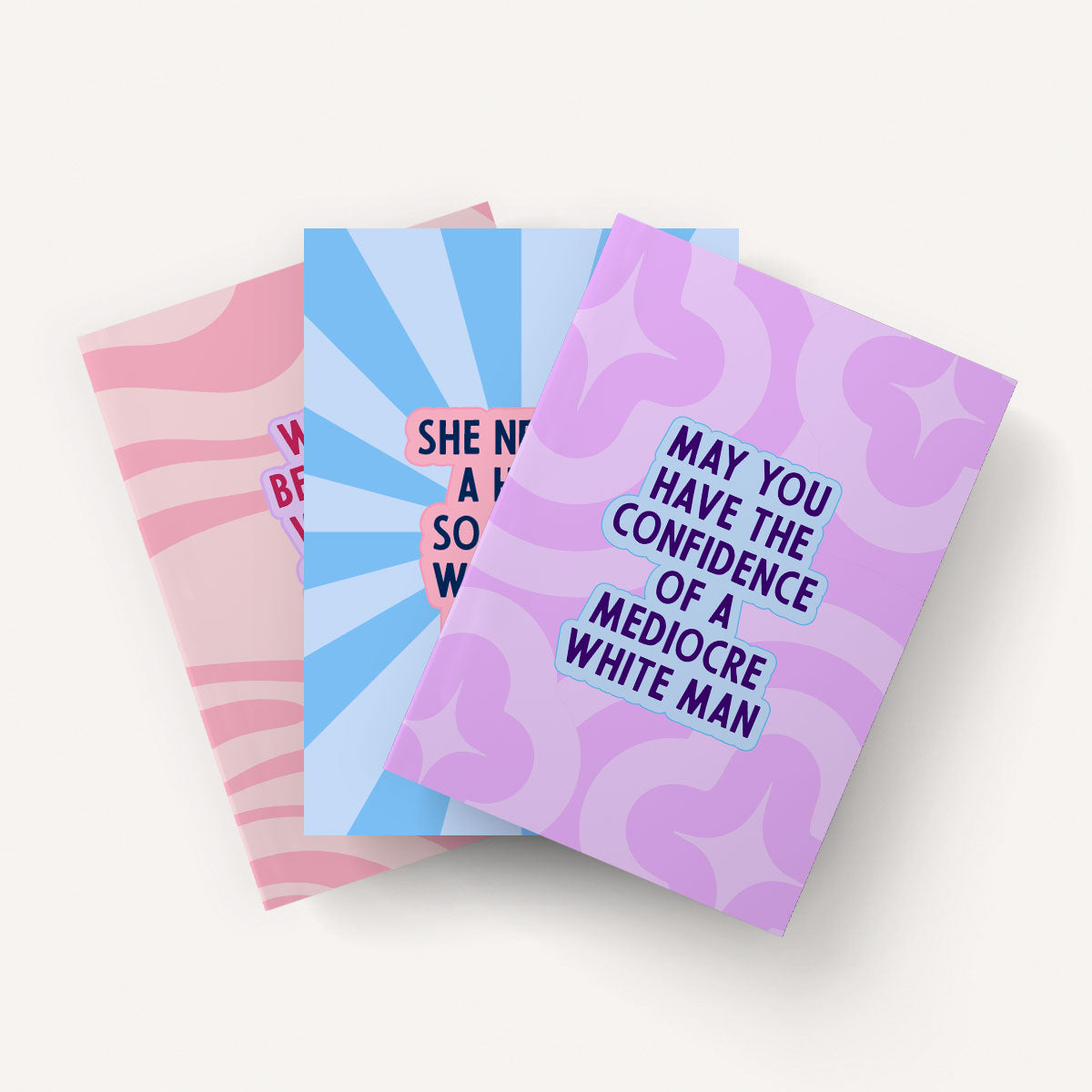 Feminist Motivation Notebooks (3 Pack)-Feminist Apparel, Feminist Gift, Feminist Notebook-The Spark Company