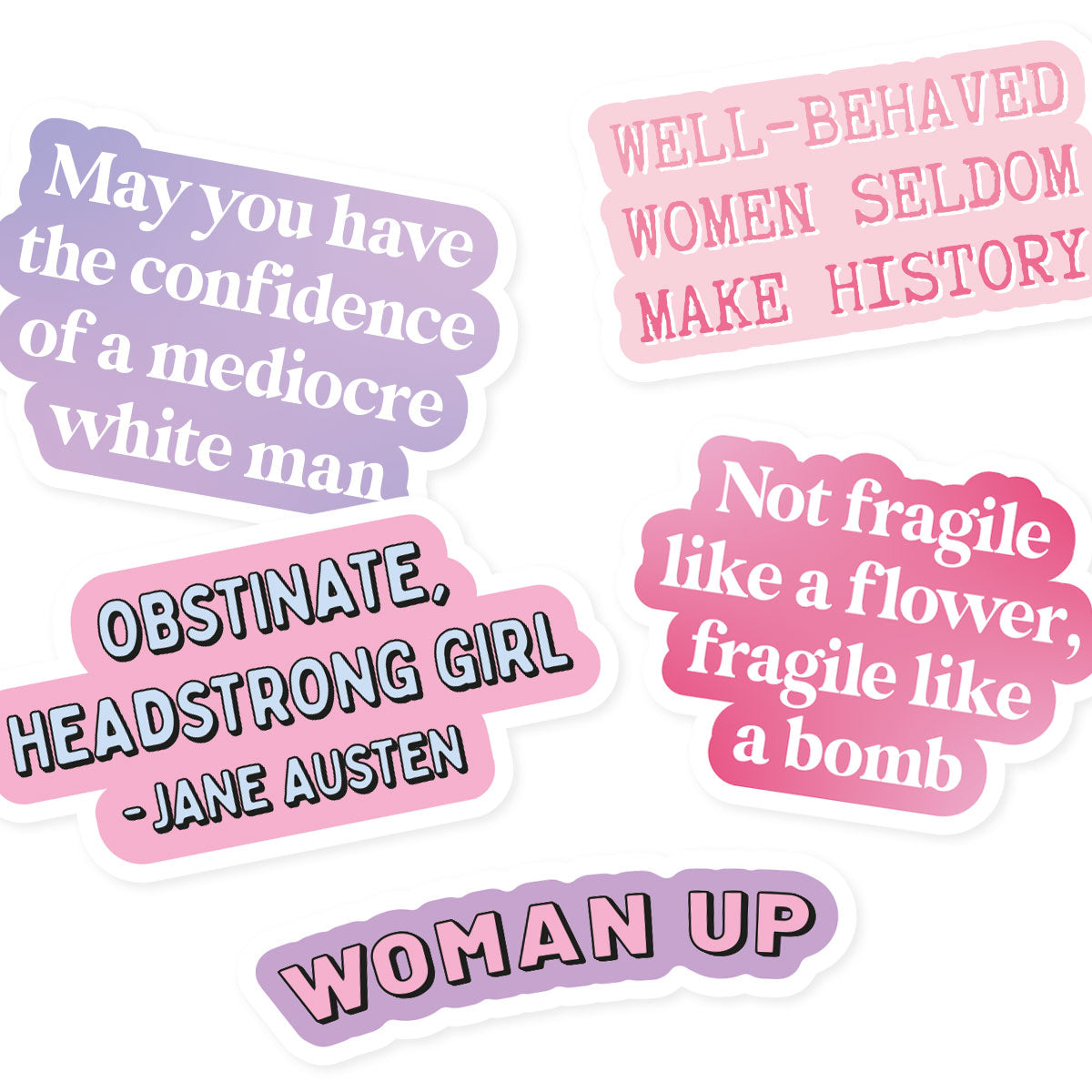 Feminist Quotes Sticker Pack-Feminist Apparel, Feminist Gift, Feminist Stickers-The Spark Company