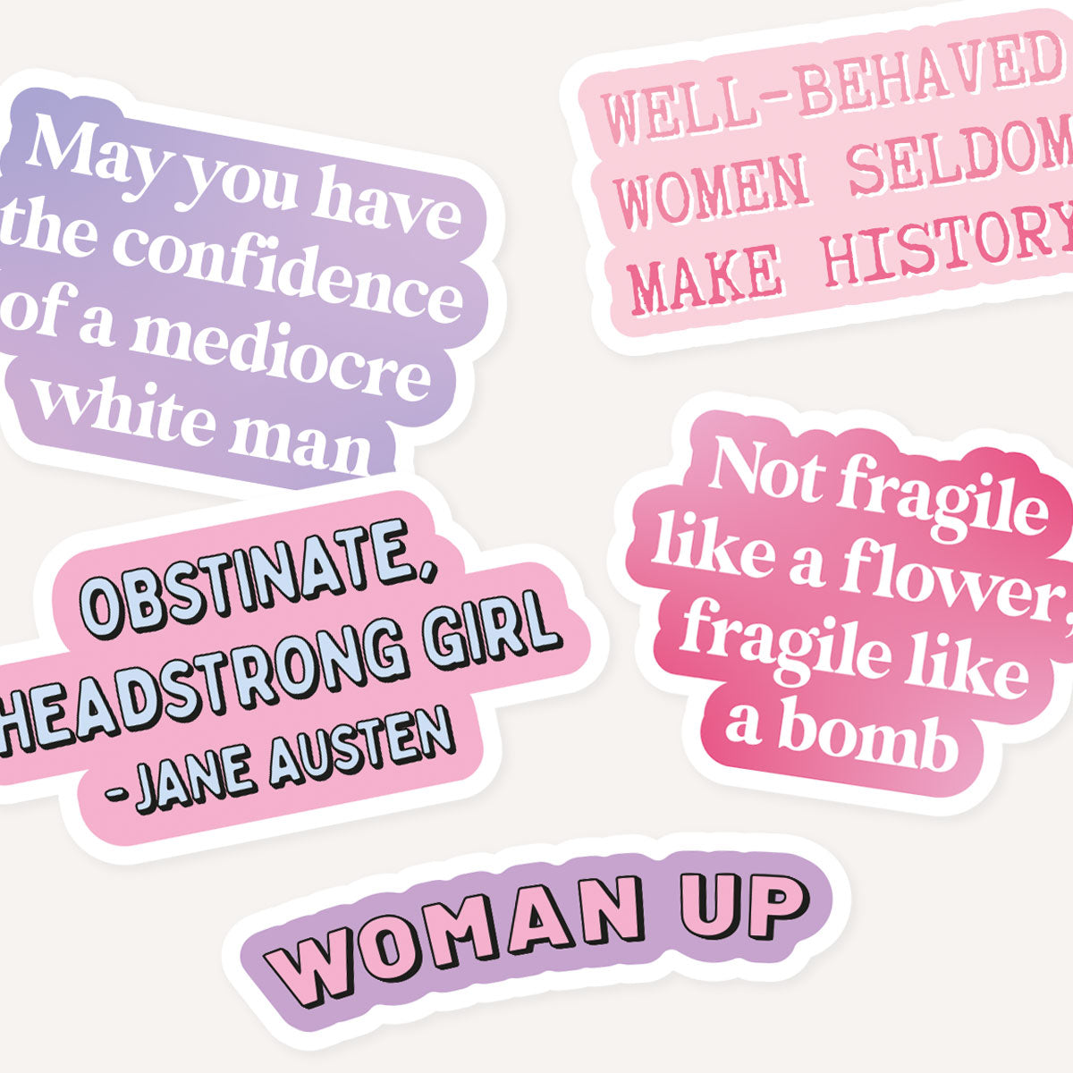 Feminist Quotes Sticker Pack-Feminist Apparel, Feminist Gift, Feminist Stickers-The Spark Company