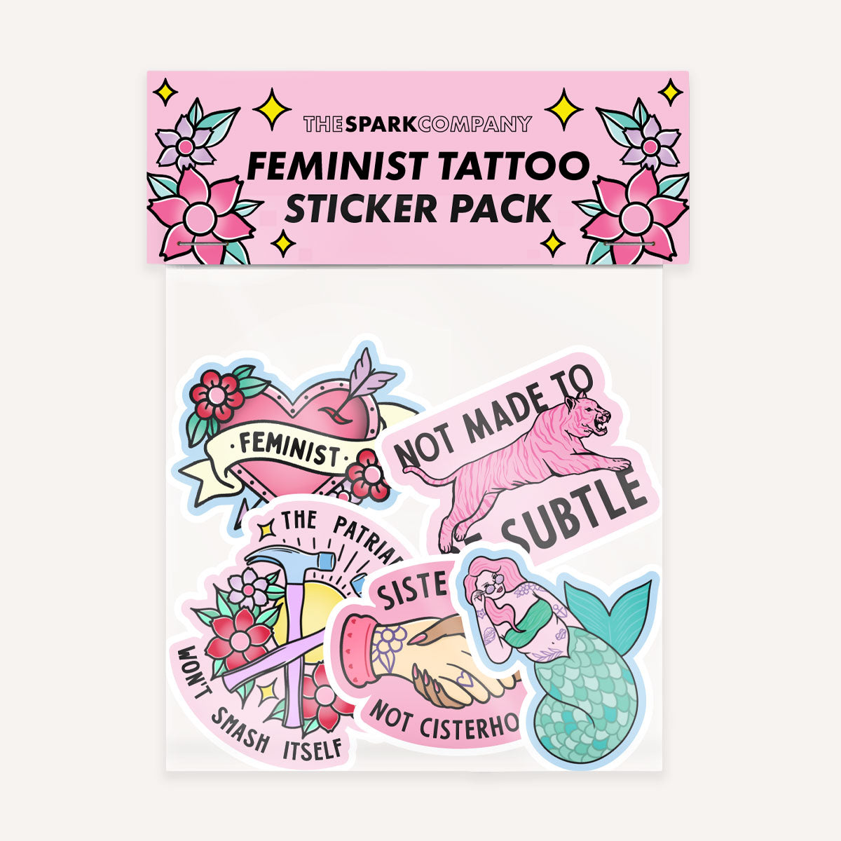 Feminist Tattoo Sticker Pack-Feminist Apparel, Feminist Gift, Feminist Stickers-The Spark Company
