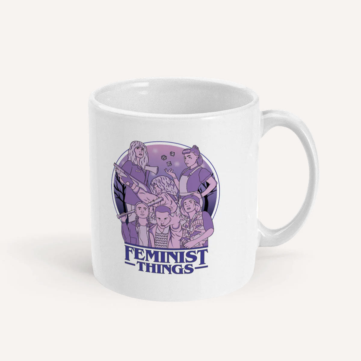 Feminist Things Mug-Feminist Apparel, Feminist Gift, Feminist Coffee Mug, 11oz White Ceramic-The Spark Company