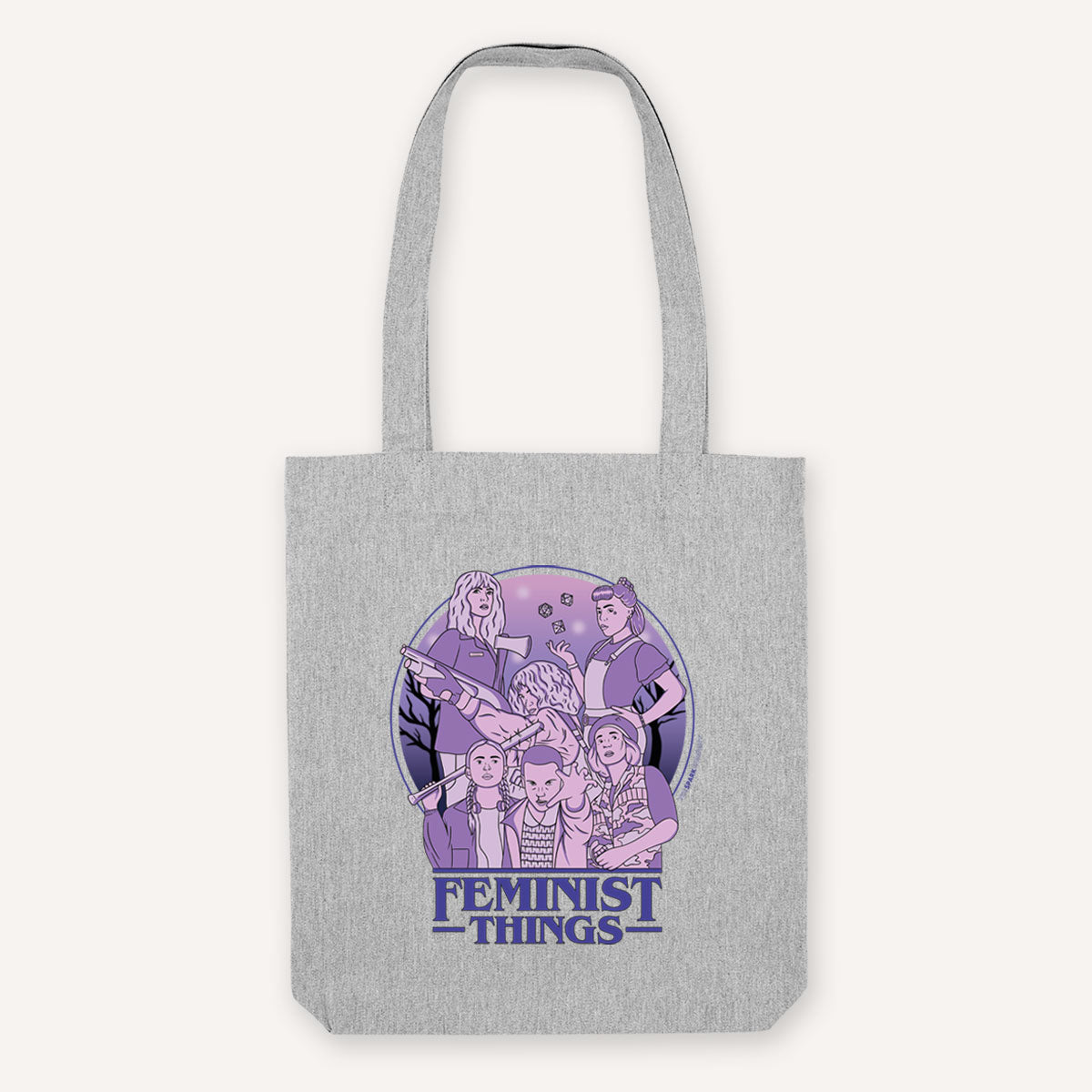 Feminist Things Strong as Hell Tote Bag-Feminist Apparel, Feminist Gift, Feminist Tote Bag-The Spark Company