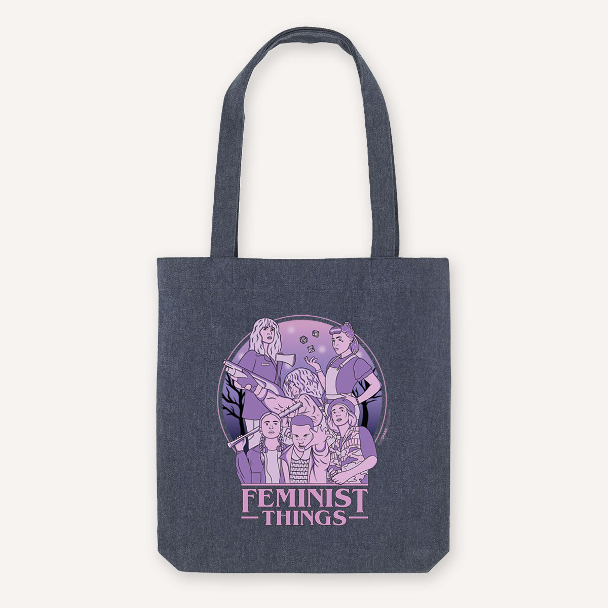 Feminist Things Strong as Hell Tote Bag-Feminist Apparel, Feminist Gift, Feminist Tote Bag-The Spark Company