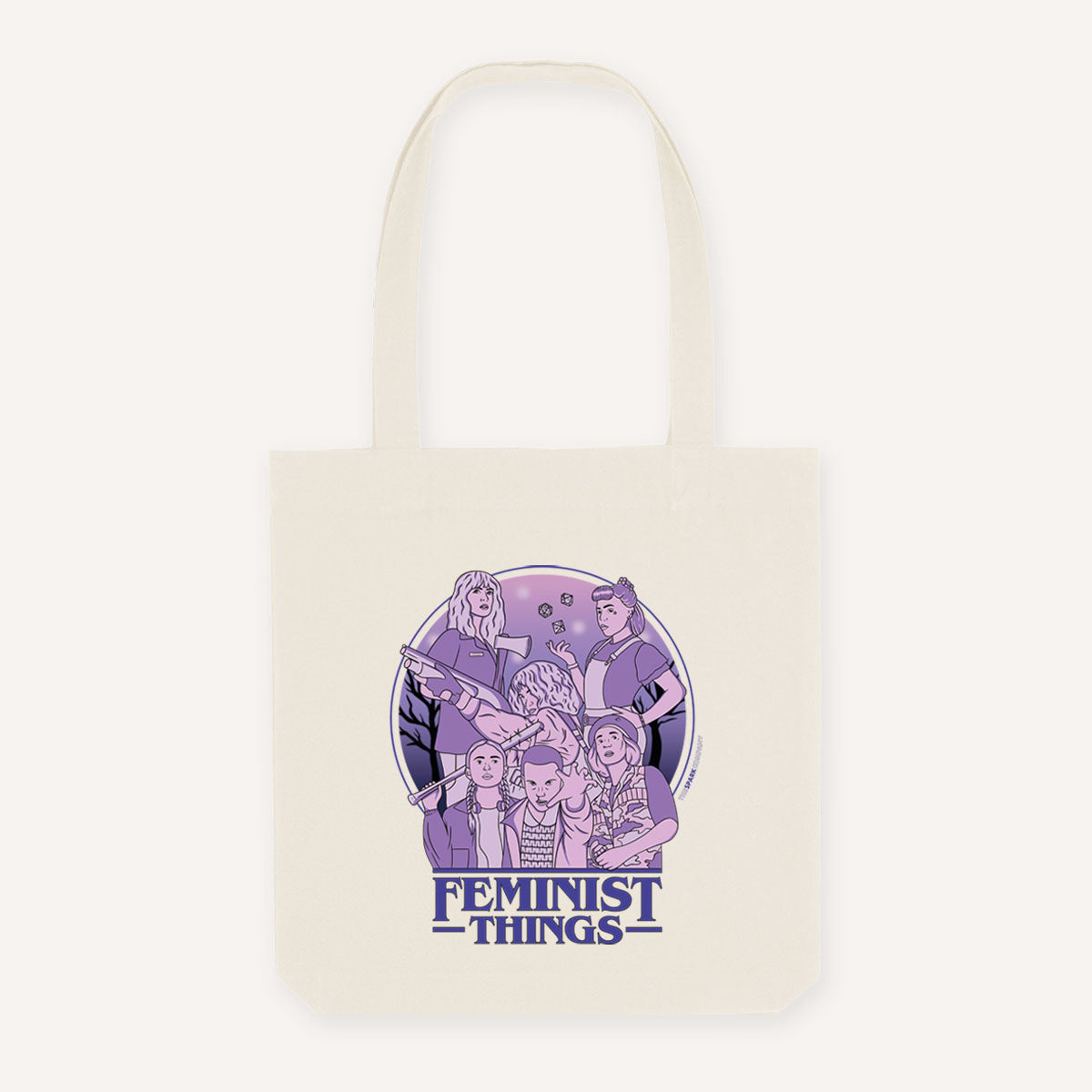 Feminist Things Strong as Hell Tote Bag-Feminist Apparel, Feminist Gift, Feminist Tote Bag-The Spark Company