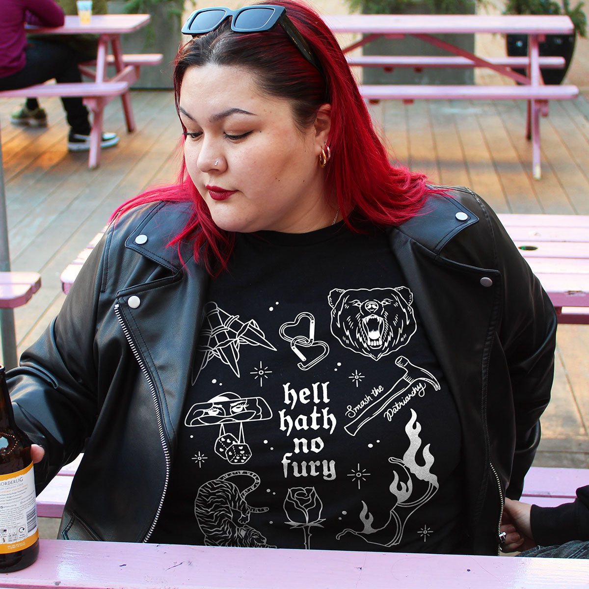 Femme Fatale Flash T-Shirt-Feminist Apparel, Feminist Clothing, Feminist T Shirt, BC3001-The Spark Company