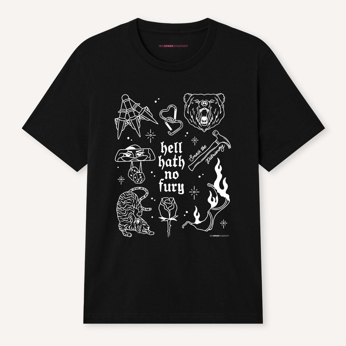 Femme Fatale Flash T-Shirt-Feminist Apparel, Feminist Clothing, Feminist T Shirt, BC3001-The Spark Company