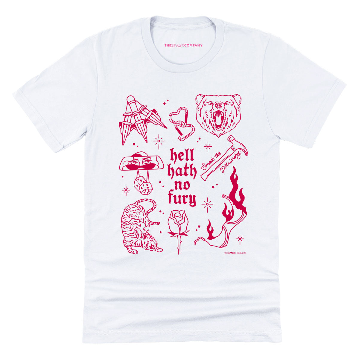 Femme Fatale Flash T-Shirt-Feminist Apparel, Feminist Clothing, Feminist T Shirt, BC3001-The Spark Company