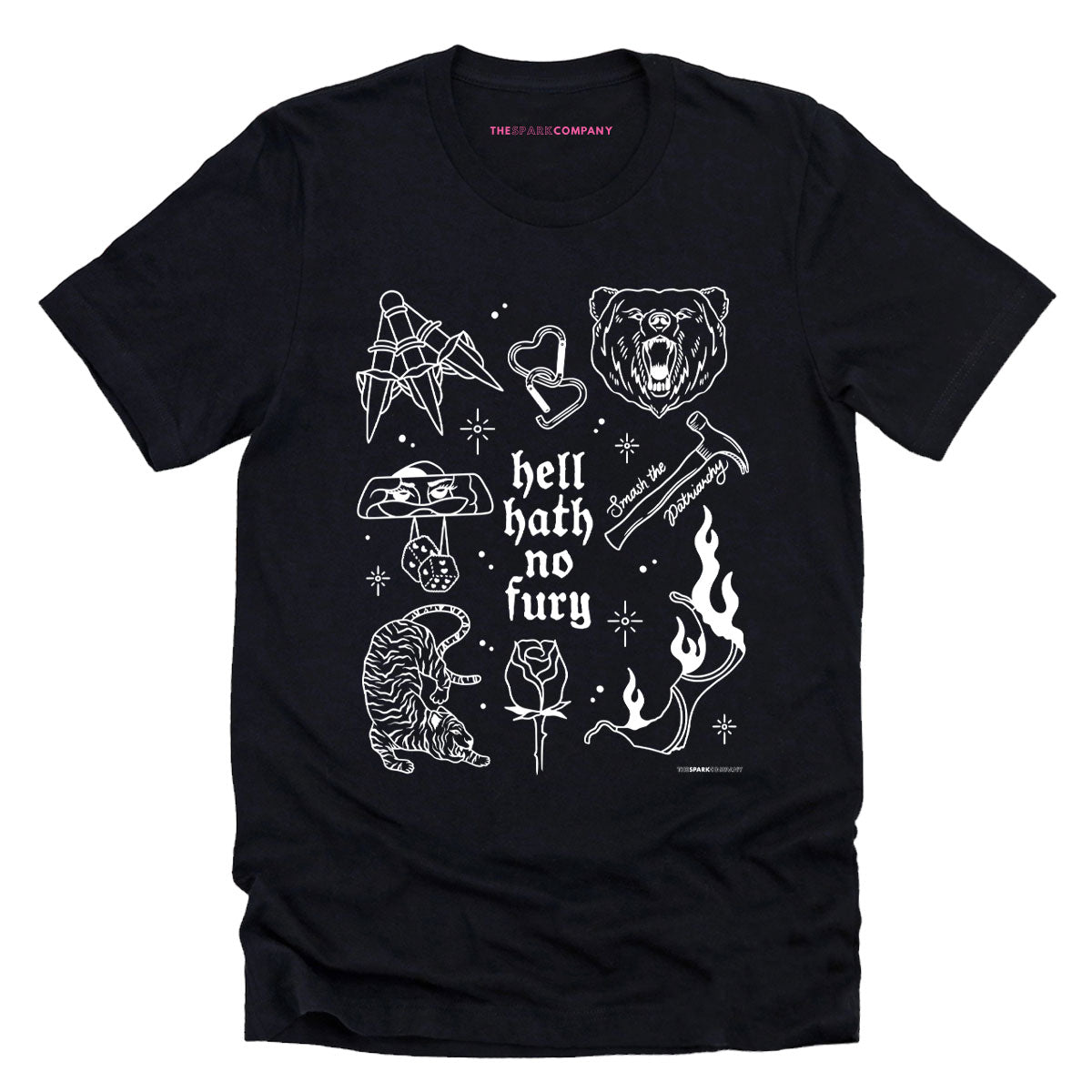 Femme Fatale Flash T-Shirt-Feminist Apparel, Feminist Clothing, Feminist T Shirt, BC3001-The Spark Company