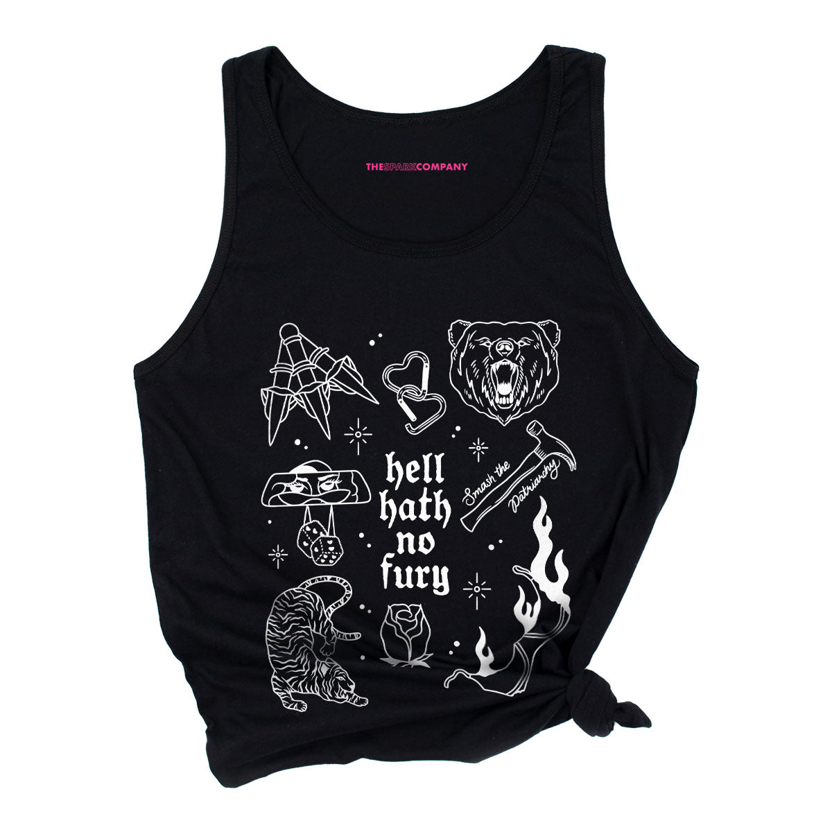 Femme Fatale Tank Top-Feminist Apparel, Feminist Clothing, Feminist Tank, 03980-The Spark Company