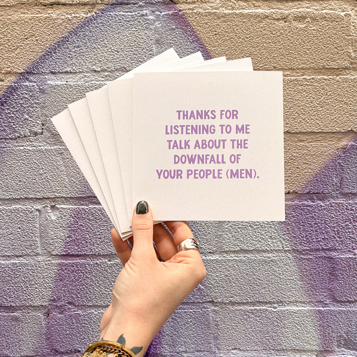 For Men Greeting Cards (5 Pack)-Feminist Apparel, Feminist Gift, Feminist Greeting Cards-The Spark Company