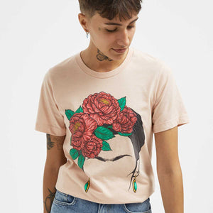 Frida Portrait T-Shirt-Feminist Apparel, Feminist Clothing, Feminist T Shirt, BC3001-The Spark Company