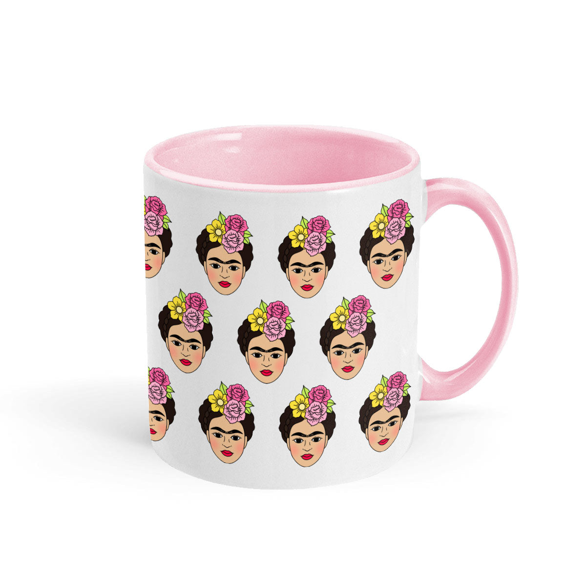 Frida Print Mug-Feminist Apparel, Feminist Gift, Feminist Coffee Mug, 11oz White Ceramic-The Spark Company