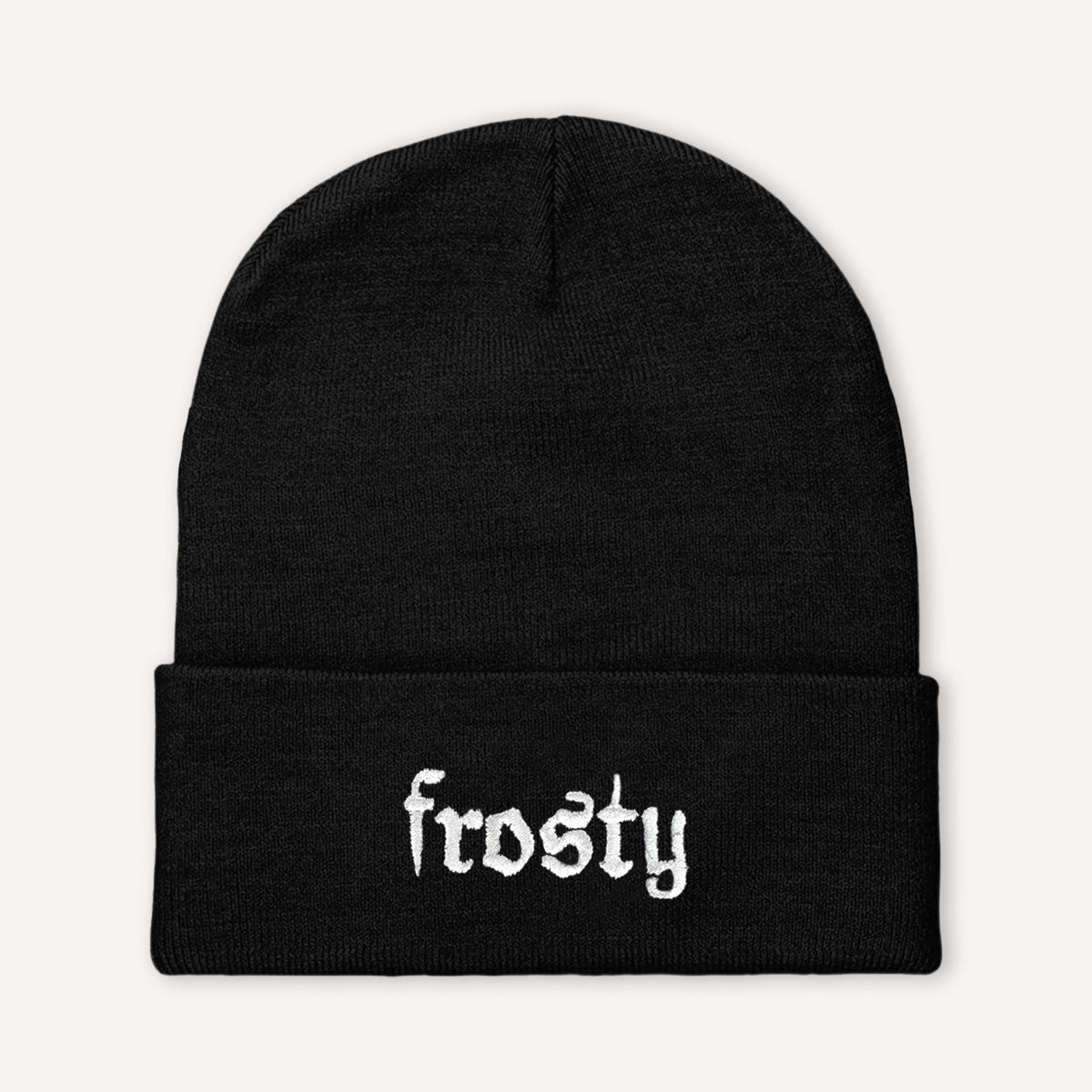 Frosty Embroidered Beanie Hat-Feminist Apparel, Feminist Gift, Feminist Cuffed Beanie Hat, BB45-The Spark Company