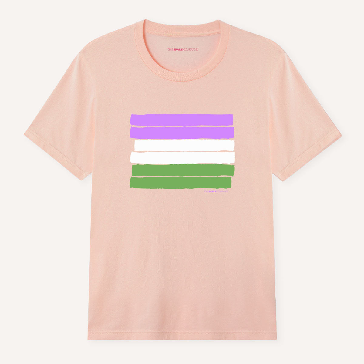 Genderqueer Pride Flag T-Shirt-LGBT Apparel, LGBT Clothing, LGBT T Shirt, BC3001-The Spark Company