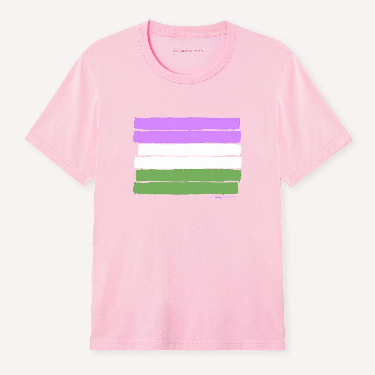 Genderqueer Pride Flag T-Shirt-LGBT Apparel, LGBT Clothing, LGBT T Shirt, BC3001-The Spark Company