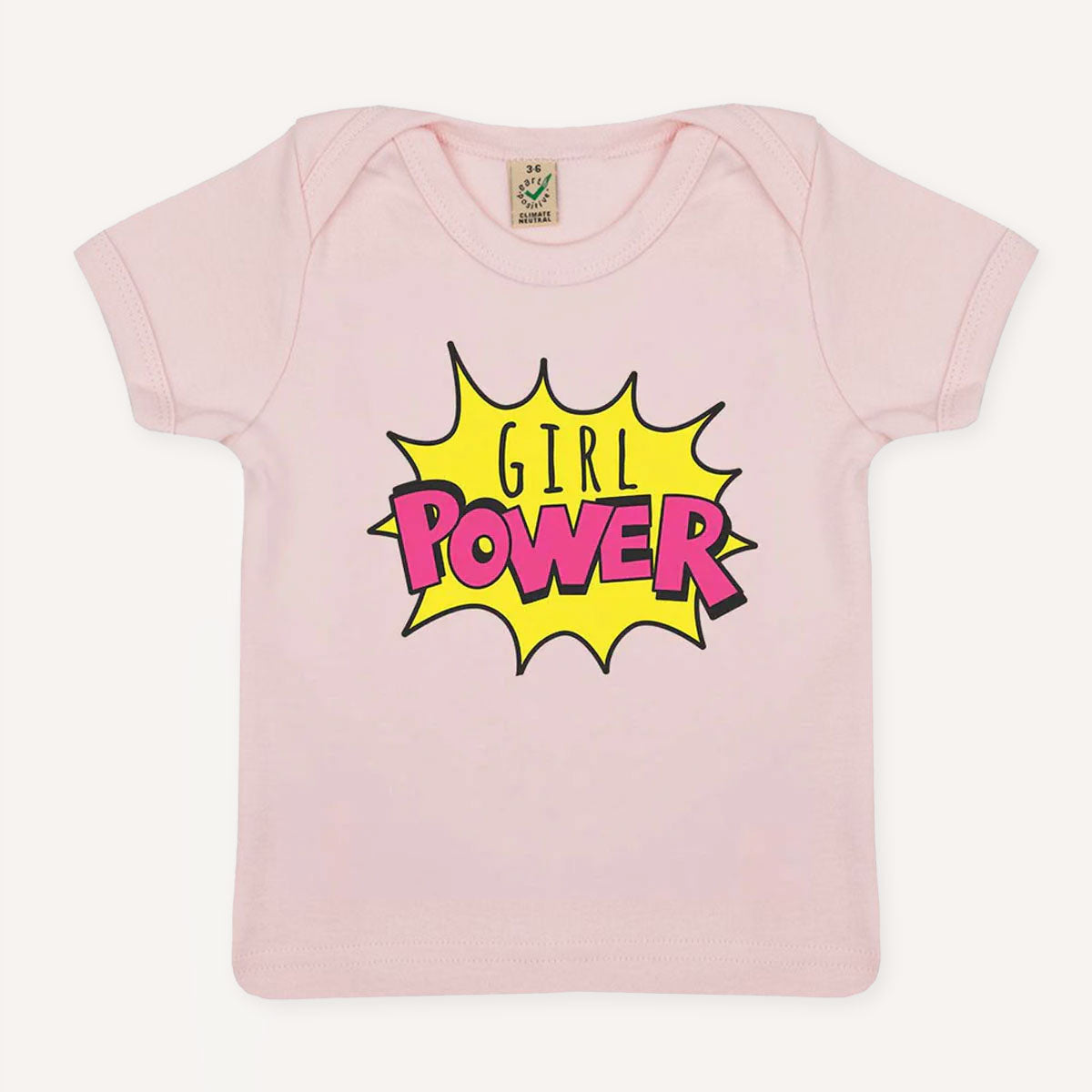 Girl Power Pop Art Baby T-Shirt-Feminist Apparel, Feminist Clothing, Feminist Baby T Shirt, EPB01-The Spark Company