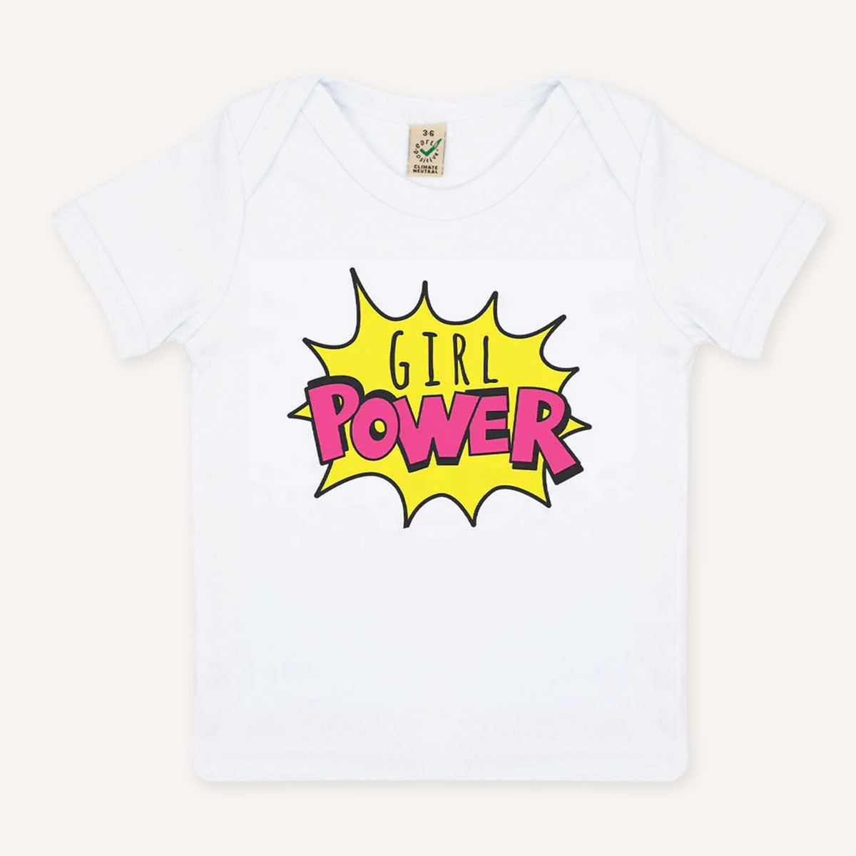 Girl Power Pop Art Baby T-Shirt-Feminist Apparel, Feminist Clothing, Feminist Baby T Shirt, EPB01-The Spark Company