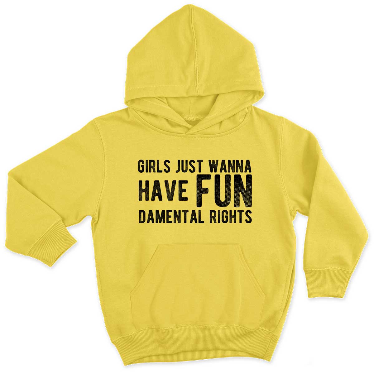 Girls Just Wanna Have Fundamental Rights Kids Hoodie-Feminist Apparel, Feminist Clothing, Feminist Kids Hoodie, JH001J-The Spark Company