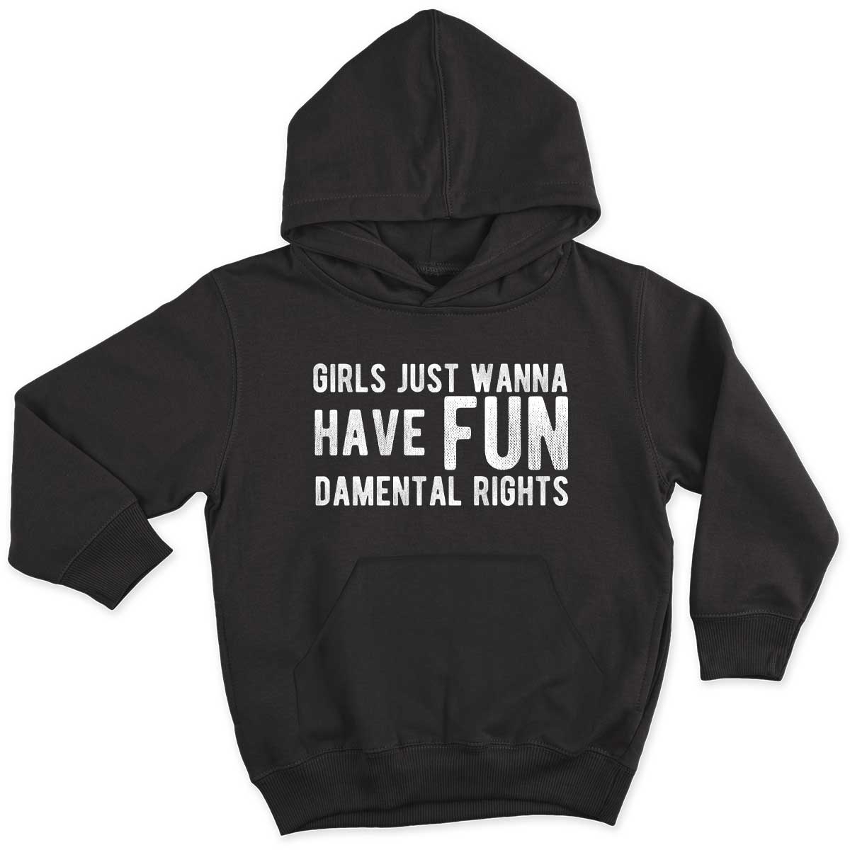 Girls Just Wanna Have Fundamental Rights Kids Hoodie-Feminist Apparel, Feminist Clothing, Feminist Kids Hoodie, JH001J-The Spark Company