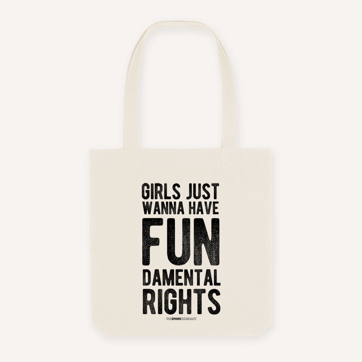 Girls Just Wanna Have Fundamental Rights Strong as Hell Tote Bag-Feminist Apparel, Feminist Gift, Feminist Tote Bag-The Spark Company