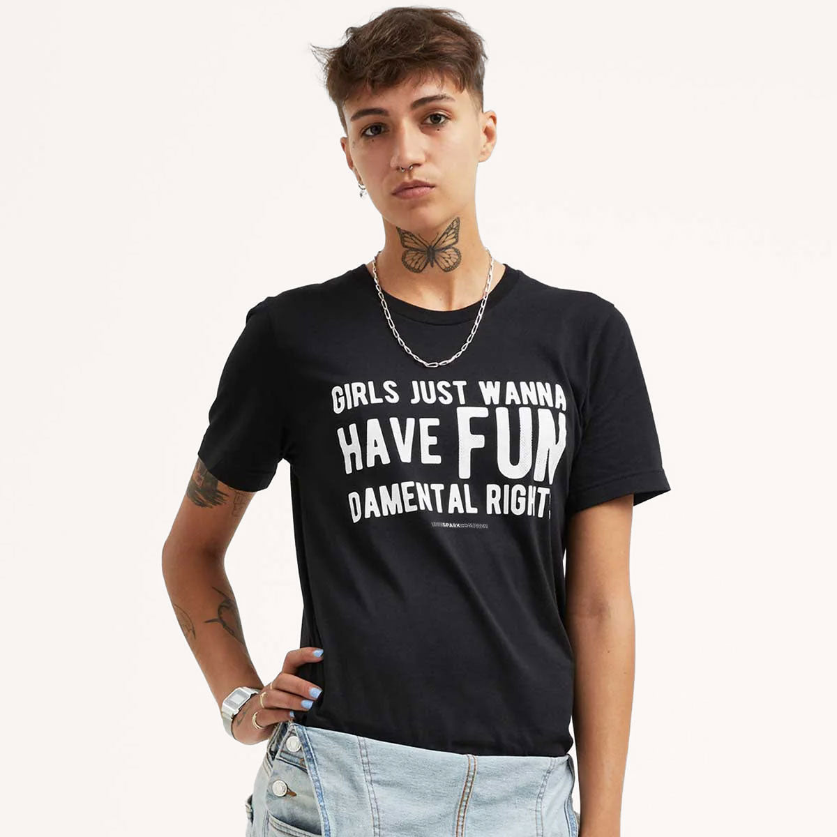 Girls Just Wanna Have Fundamental Rights T-Shirt-Feminist Apparel, Feminist Clothing, Feminist T Shirt, BC3001-The Spark Company