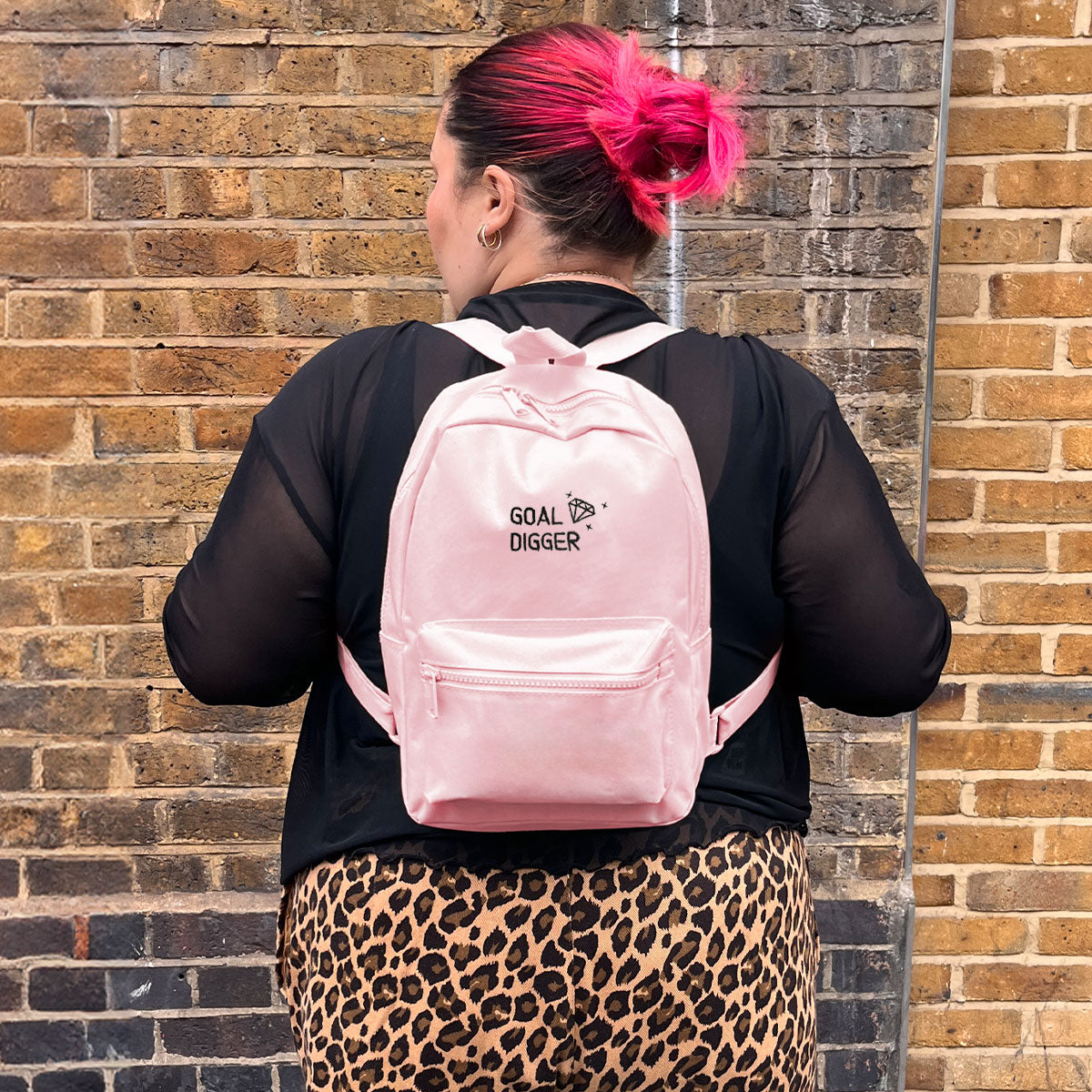 Goal Digger Embroidered Mini Backpack-Feminist Apparel, Feminist Gift, Feminist Mini Backpack, BG153-The Spark Company