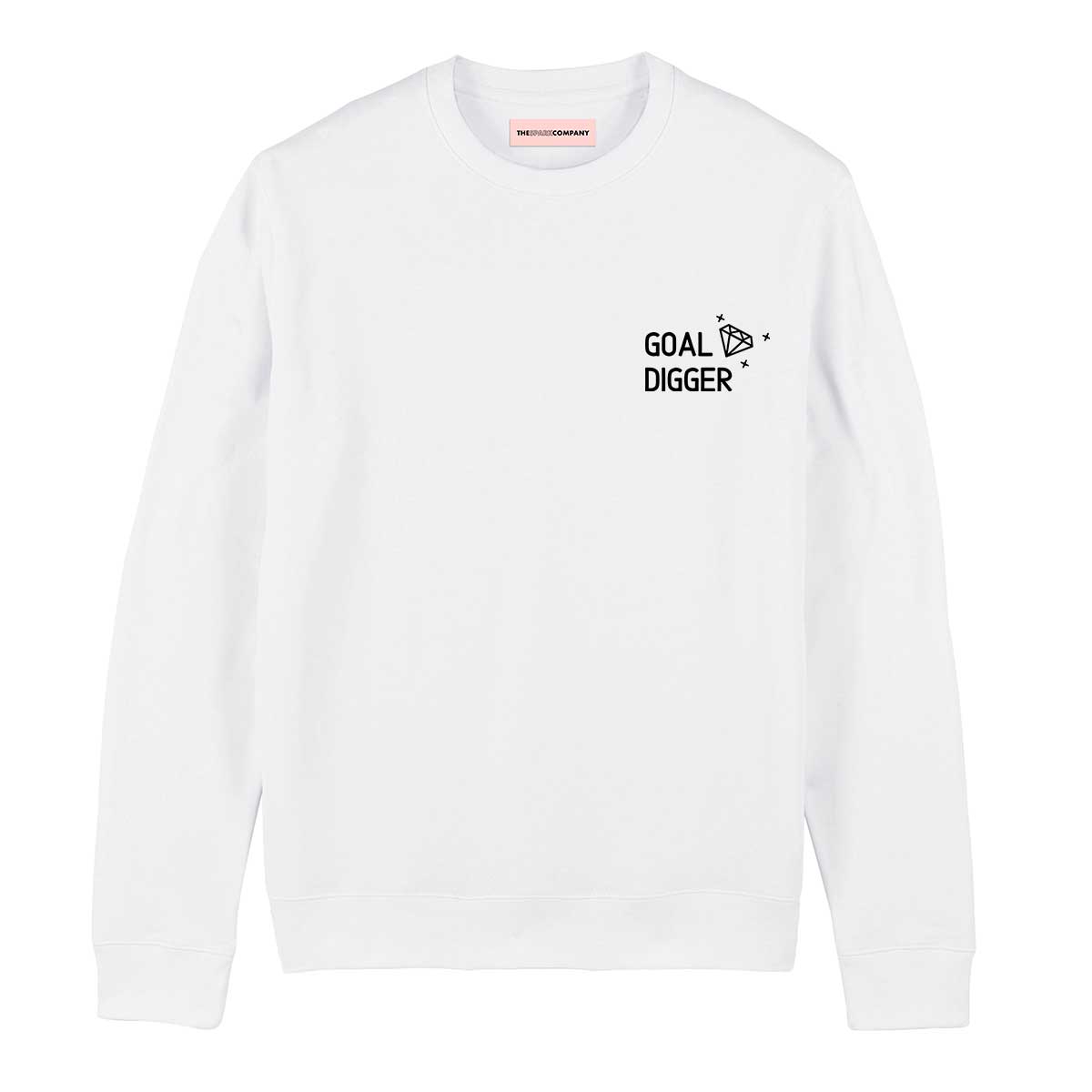 Goal Digger Embroidered Sweatshirt-Feminist Apparel, Feminist Clothing, Feminist Sweatshirt, JH030-The Spark Company