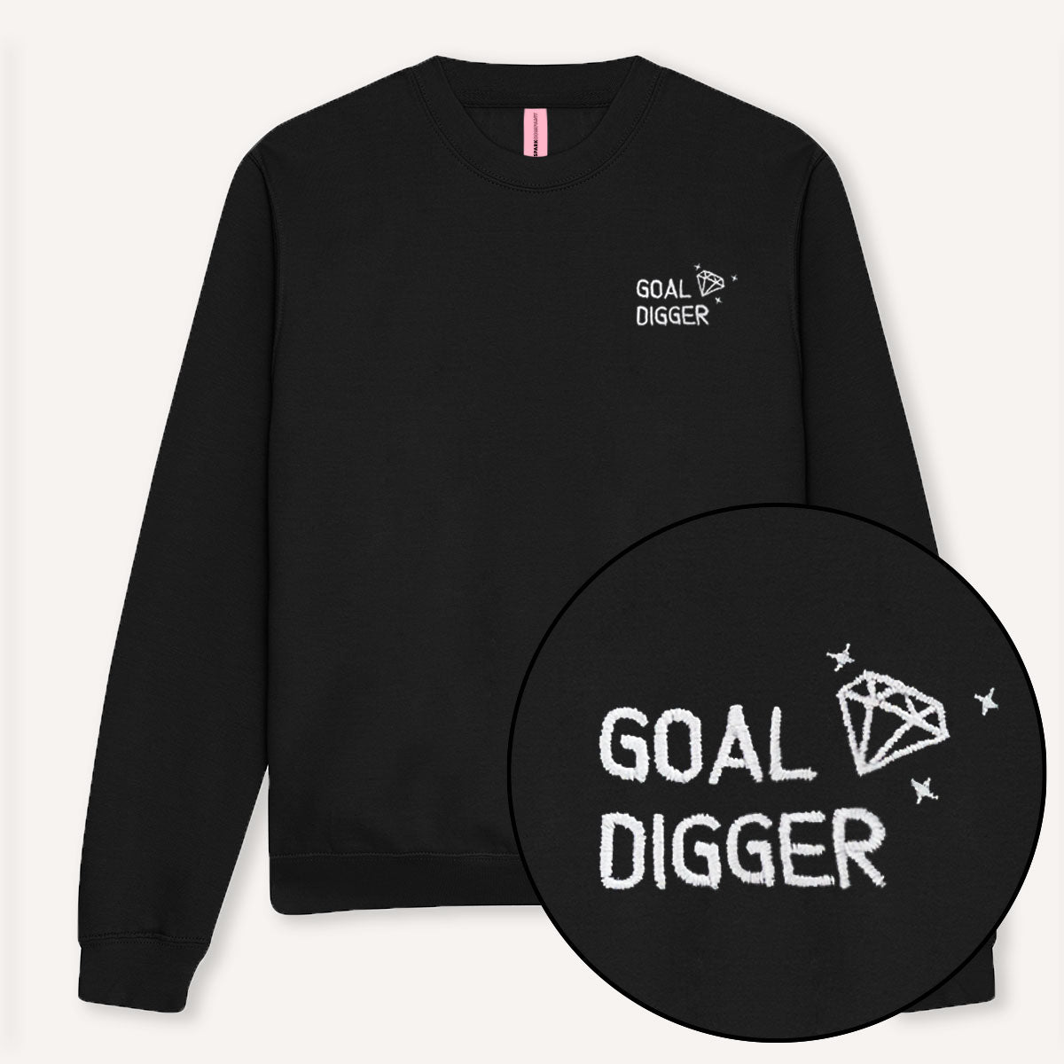 Goal Digger Embroidered Sweatshirt-Feminist Apparel, Feminist Clothing, Feminist Sweatshirt, JH030-The Spark Company