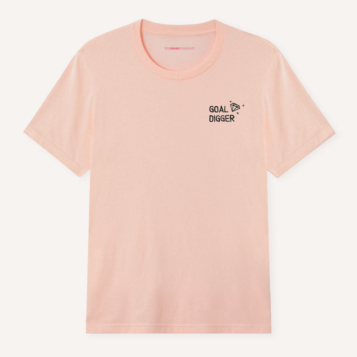 Goal Digger Embroidered T-Shirt-Feminist Apparel, Feminist Clothing, Feminist T Shirt, BC3001-The Spark Company