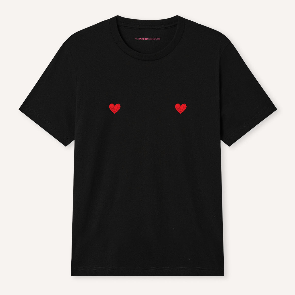 Heart Nipple T-Shirt-Feminist Apparel, Feminist Clothing, Feminist T Shirt, BC3001-The Spark Company
