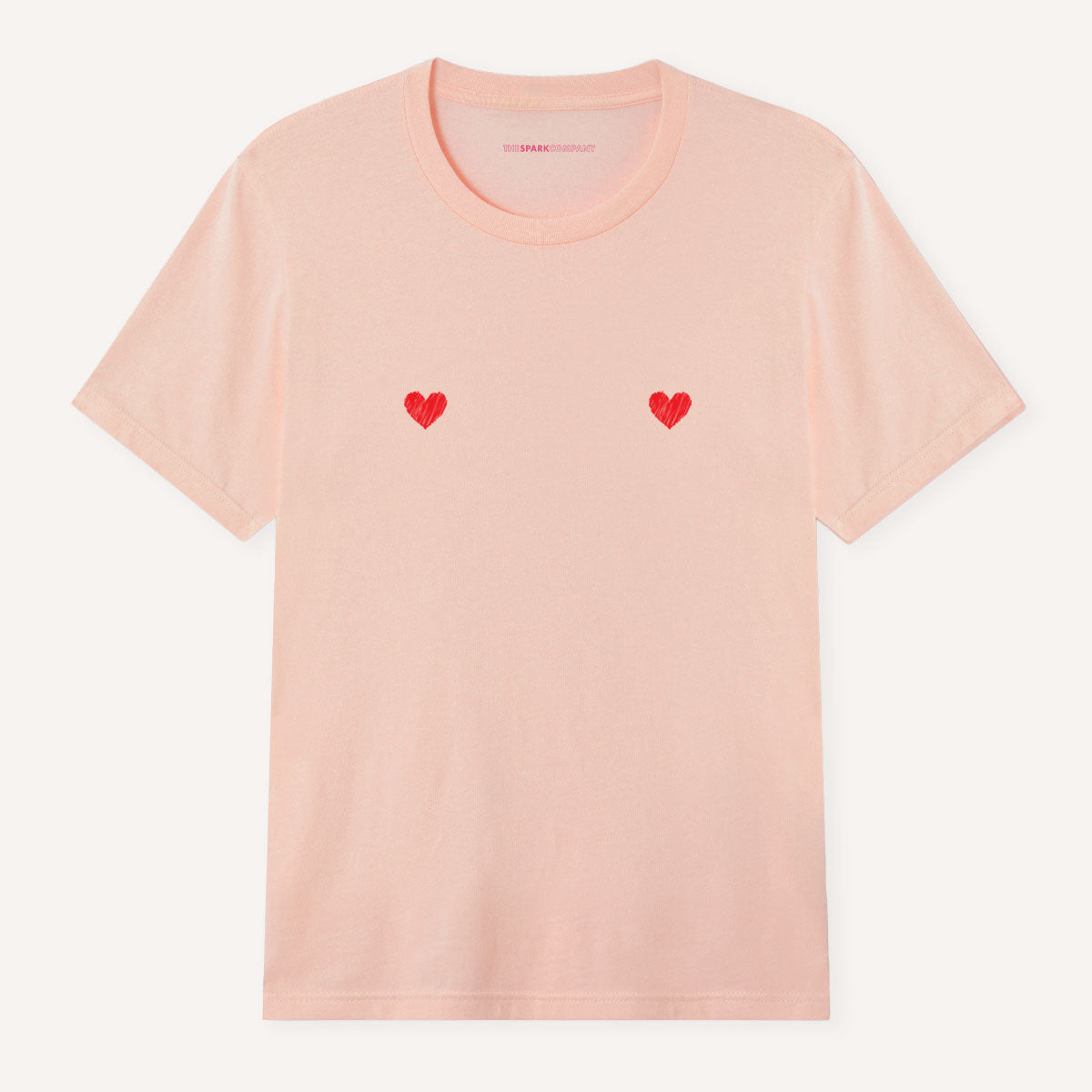 Heart Nipple T-Shirt-Feminist Apparel, Feminist Clothing, Feminist T Shirt, BC3001-The Spark Company