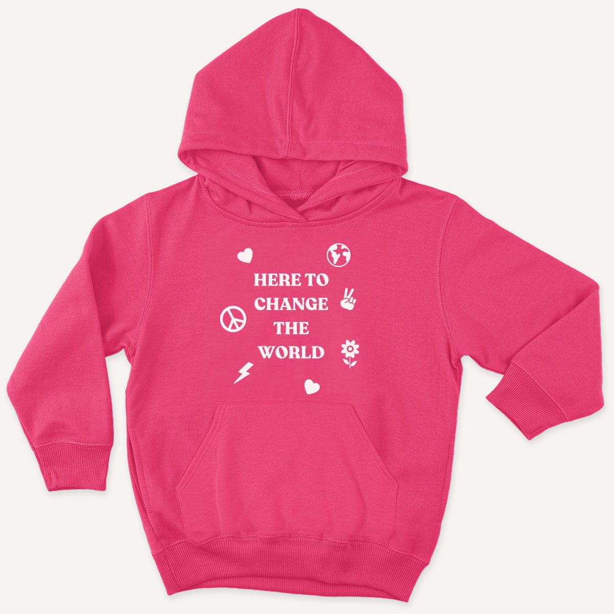 Here To Change The World Kids Hoodie-Feminist Apparel, Feminist Clothing, Feminist Kids Hoodie, JH001J-The Spark Company