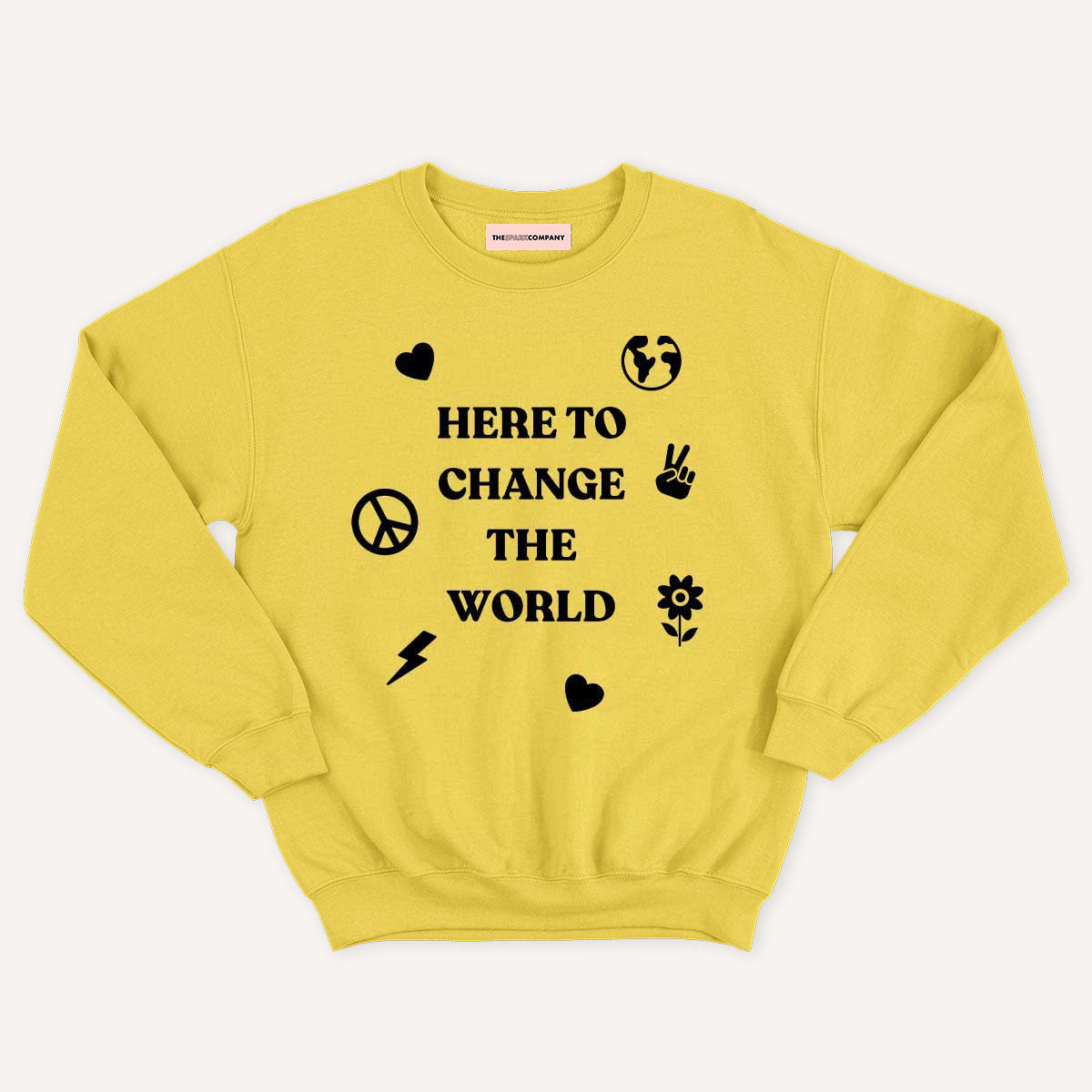 Here To Change The World Kids Sweatshirt-Feminist Apparel, Feminist Clothing, Feminist Kids Sweatshirt, JH030B-The Spark Company