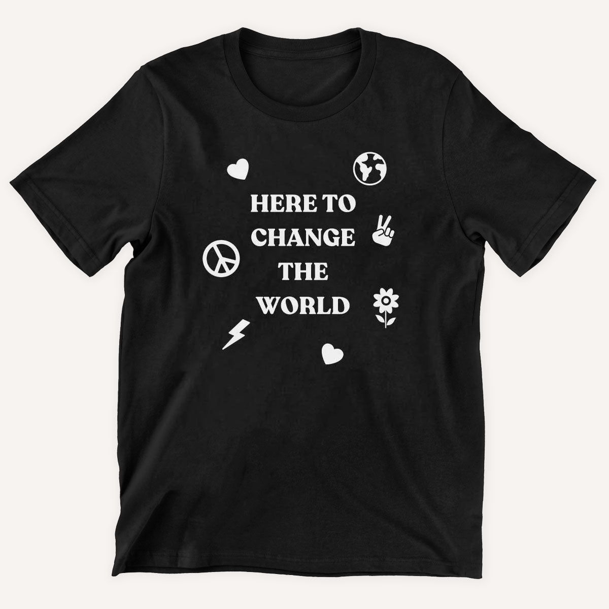Here To Change The World Kids T-Shirt-Feminist Apparel, Feminist Clothing, Feminist Kids T Shirt, MiniCreator-The Spark Company