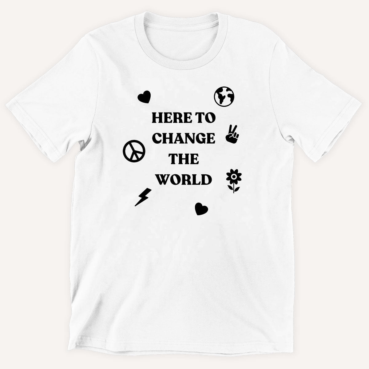 Here To Change The World Kids T-Shirt-Feminist Apparel, Feminist Clothing, Feminist Kids T Shirt, MiniCreator-The Spark Company