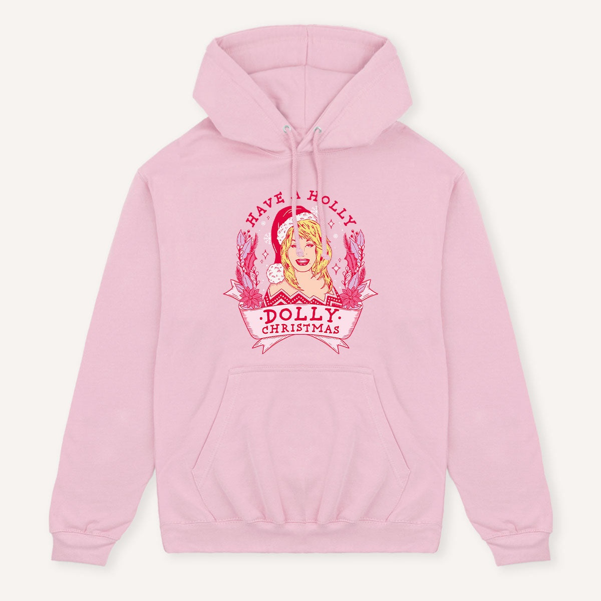 Holly Dolly Christmas Hoodie-Feminist Apparel, Feminist Clothing, Feminist Hoodie, JH001-The Spark Company