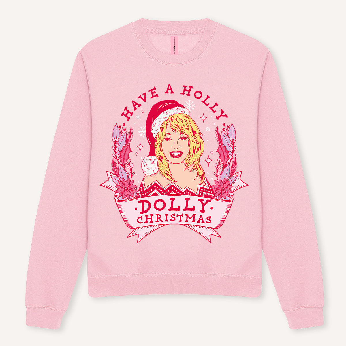 Holly Dolly Christmas Ugly Christmas Jumper-Feminist Apparel, Feminist Clothing, Feminist Sweatshirt, JH030-The Spark Company